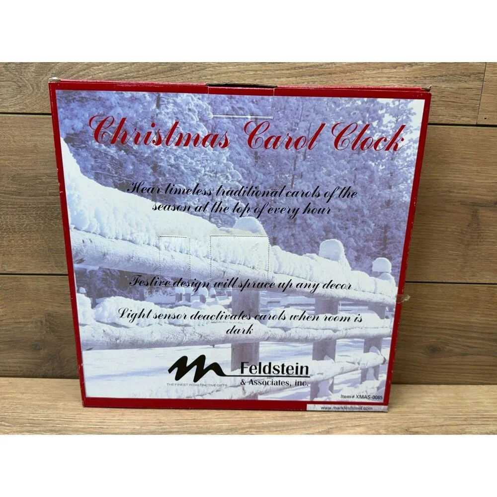 Feldstein Hourly Christmas Carol Wall Clock 12